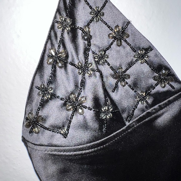 Zara black satin long dress - Picture 6 of 9